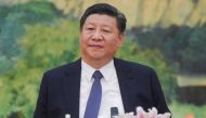 Chinese President Xi Jinping attends a meeting with Republic of Korea's National Security Advisor Chung Eui-Yong and South Korean Ambassador to China Noh Young-min at the Great Hall of The People in Beijing, China March 12, 2018. REUTERS/Etienne Oliveau/P