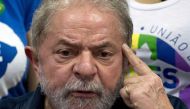 Former Brazilian President Luiz Inacio Lula da Silva speaking during a press conference in Sao Paulo,  March 4, 2016. (AFP / Nelson Almeida) 