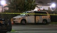 Garden Grove police Lt. Carl Whitney said a man, a woman and their two young children were found inside the white Honda van outside a CVS store late Thursday after a woman reported a foul odor coming from the vehicle. (Videograb courtesy: NBC)