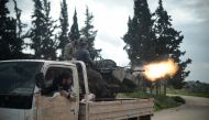 Members of Free Syrian Army (FSA), backed by Turkish Armed Forces, fire to hit YPG/PKK-Daesh terrorists positions within the 