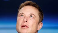 SpaceX founder Elon Musk pauses at a press conference following the first launch of a SpaceX Falcon Heavy rocket at the Kennedy Space Center in Cape Canaveral, Florida, U.S., February 6, 2018. Reuters/Joe Skipper