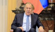 Russian Foreign Minister Sergei Lavrov talks to Vietnamese President Tran Dai Quang (not pictured) at the Presidential Palace in Hanoi, Vietnam March 23, 2018. Minh Hoang/Pool via REUTERS