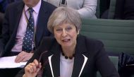 A video grab from footage broadcast by the UK Parliament's Parliamentary Recording Unit shows Britain's Prime Minister Theresa May appearing as a witness before the Liaison Committee of members of parliament at the Houses of Parliament in central London o