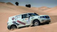 Qatar’s Adel Abdulla maintained second position in the T2 standings but lost a little ground on his main rival through the third loop stage of 281.38km in the soft sand dunes of the Rub Al Khali  at Abu Dhabi Desert Challenge yesterday.