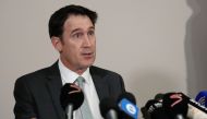 James Sutherland, CEO of Cricket Australia, speaks to the media after the team was caught cheating in the Sunfoil Test Series between between Australia and South Africa on March 27, 2018. AFP / GULSHAN KHAN