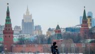 Police officers patrolling outside the Kremlin. AFP file photo.