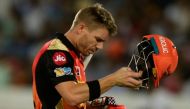 Sunrisers Hyderabad captain David Warner walks off the pitch during a 2017 Indian Premier League (IPL) Twenty20 cricket match. AFP / NOAH SEELAM / File photo