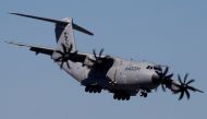 An Airbus A400M aircraft flies during a display on the first day of the 52nd Paris Air Show at Le Bourget airport near Paris, France, June 19, 2017. Reuters/Pascal Rossignol