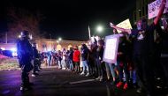 Demonstrators protest the police shooting of Stephon Clark, in Sacramento, California, U.S., March 30, 2018. REUTERS/Bob Strong