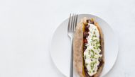 Loaded Baked Sweet Potatoes With Cajun Seasoning. Photo by Jennifer Farley for The Washington Post.
