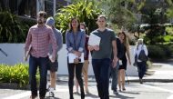 YouTube employees are seen walking away from Youtube headquarters following an active shooter situation in San Bruno, California, U.S., April 3, 2018. REUTERS/Elijah Nouvelage