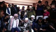 Palestinians mourn around the body of Shadi al-Kashif, who was murdered by the Israeli army during 