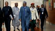 Nigeria's President Muhammadu Buhari arrives for the 30th Ordinary Session of the Assembly of the Heads of State and the Government of the African Union in Addis Ababa, Ethiopia January 28, 2018. REUTERS/Tiksa Negeri/File Photo

