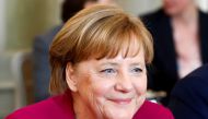 German Chancellor Angela Merkel at the German government guesthouse Meseberg Palace in Meseberg, Germany, April 11, 2018. REUTERS/Fabrizio Bensch
