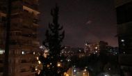 Anti-aircraft fire is seen over Damascus,Syria early April 14, 2018. REUTERS/Feras Makdesi