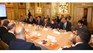 Chairman of the Qatari Businessmen Association Sheikh Faisal bin Qassim al-Thani and other dignitaries at one of the sessions.