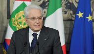 Italian President Sergio Mattarella talks with journalists at the end of the second day of consultations with political parties at Quirinal palace in Rome on April 13, 2018. AFP / Tiziana Fabi