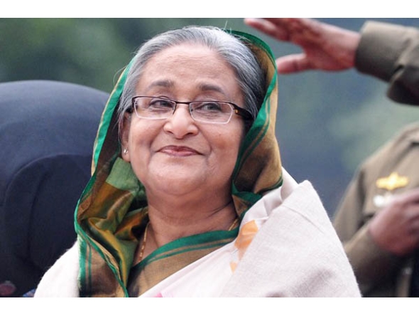 File photo of Bangladesh's fugitive former leader Sheikh Hasina 