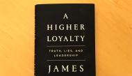 A copy of former FBI director James Comey's book 