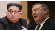 North Korean leader Kim Jong Un and US Secretary of State nominee Mike Pompeo ( KCNA via KNS & Getty Images North America /And Mark Wilson, via AFP)  
