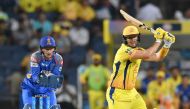Chennai Super Kings cricketer Shane Watson (R) plays a shot during the 2018 Indian Premier League (IPL) Twenty20 cricket match between Rajasthan Royals and Chennai Super Kings at The Maharashtra Cricket Association Stadium in Pune on April 20, 2018. GETTY