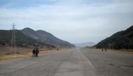 File photo of a section of the Pyongyang to Kaesong highway, November 30, 2016.  / AFP / Ed JONES
