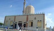 View of the Rawda mosque roughly 40 kilometres west of the North Sinai capital of El-Arish after a gun and bombing attack on November 24 2017 AFP