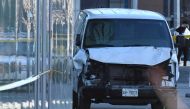 A damaged van seized by police is seen after multiple people were struck at a major intersection northern Toronto, Ontario, Canada, April 23, 2018. Reuters/Saul Porto