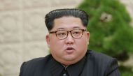 A picture released from North Korea's official Korean Central News Agency (KCNA) on April 21, 2018 shows North Korean leader Kim Jong-Un delivering a speech while attending the Third Plenary Meeting of the Seventh Central Committee of the Workers' Party o
