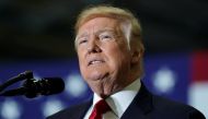 U.S. President Donald Trump speaks at a Make America Great Again Rally in Washington, Michigan April 28, 2018. REUTERS/Joshua Roberts