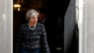 Britain's Prime Minister Theresa May walks out of 10 Downing Street, in London, Britain, April 26, 2018. REUTERS/Peter Nicholls
