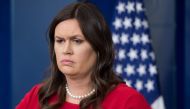 White House Press Secretary Sarah Huckabee Sanders speaks during the daily press briefing at the White House in Washington, DC, May 3, 2018. AFP / Saul Loeb