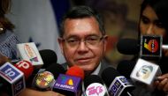 Honduras' Deputy Foreign Minister Jose Isias Barahona speaks to reporters following the decision by US President Donald Trump to shut down temporary protected status (TPS) for Hondurans, at the presidential house in Tegucigalpa, Honduras May 4, 2018. REUT