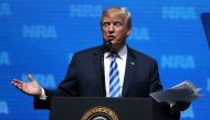 US President Donald Trump speaks at the NRA-ILA Leadership Forum during the NRA Annual Meeting & Exhibits at the Kay Bailey Hutchison Convention Center on May 4, 2018 in Dallas, Texas. Justin Sullivan/Getty Images/AFP