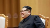 This picture taken on May 3, 2018 and released from North Korea's official Korean Central News Agency (KCNA) on May 4, 2018 shows North Korea's leader Kim Jong Un attending a meeting with China's foreign minister at an undisclosed location in North Korea.