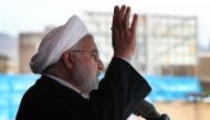 President Hassan Rouhani giving a speech during a rally in the northwestern city of Sabzevar. May 6, 2018. AFP PHOTO / HO / IRANIAN PRESIDENCY
