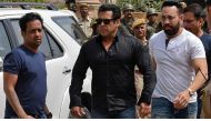 File photo of bollywood actor salman Khan arriving at a court in Jodhpur in the western state of Rajasthan, India, April 5, 2018. Reuters