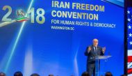 WASHINGTON, DC: Latest appointee to President Donald Trump's legal team and former Mayor of New York City Rudy Giuliani speaks at the Conference on Iran on May 5, 2018 in Washington, DC. Tasos Katopodis/Getty Images/AFP