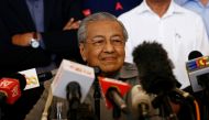 Mahathir Mohamad gives a news conference following the general election in Petaling Jaya, Malaysia, May 10, 2018. REUTERS/Lai Seng Sin