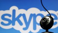FILE PHOTO: A web camera is seen in front of a Skype logo in this photo illustration May 26, 2015. REUTERS/Dado Ruvic