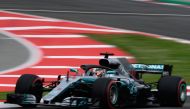 Mercedes' British driver Lewis Hamilton takes part in the third practice session at the Circuit de Catalunya in Montmelo in the outskirts of Barcelona on May 12, 2018 ahead of the Spanish Formula One Grand Prix. / AFP / LLUIS GENE