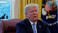 File photo of US President Donald Trump during an interview with Reuters. 