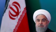 FILE PHOTO: Iranian President Hassan Rouhani attends a meeting with Muslim leaders and scholars in Hyderabad, India, February 15, 2018. REUTERS/Danish Siddiqui/File Photo