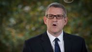 Director General of MI5 Andrew Parker delivers a speech in central London, on the security threat facing Britain October 17, 2017. REUTERS/Stefan Rousseau/Pool
 