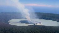 Smoke and ash emanates from the Manaro Voui volcano located on Vanuatu's northern island Ambae in the South Pacific, October 1, 2017. REUTERS/Ben Bohane
