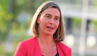 European Union foreign policy chief Federica Mogherini arrives for the European Union's (EU) Heads of State dinner at the Sofia Tech Park in Sofia, on May 16, 2018. AFP / POOL / Vassil DONEV