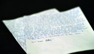 scan of a detail of a signed handwritten statement by Yulia Skripal, who was poisoned in Salisbury along with her father, Russian spy Sergei Skripal, is pictured in London, on May 23, 2018.  AFP /  Dylan Martinez 