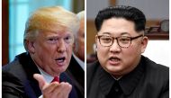 FILE PHOTO: A combination photo shows U.S. President Donald Trump and North Korean leader Kim Jong Un (R) in Washington, DC, U.S. May 17, 2018 and in Panmunjom, South Korea, April 27, 2018 respectively. REUTERS/Kevin Lamarque and Korea Summit Press Pool/F