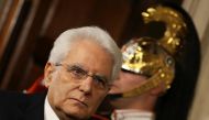 Italian President Sergio Mattarella arrives to meet media after a meeting with Italy's Prime Minister-designate Giuseppe Conte at the Quirinal Palace in Rome, Italy, May 27, 2018. REUTERS/Alessandro Bianchi