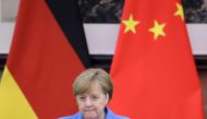German Chancellor Angela Merkel attends a joint news conference with China's Premier Li Keqiang (not pictured) at the Great Hall of the People in Beijing, China, May 24, 2018. REUTERS/Jason Lee/Pool
 